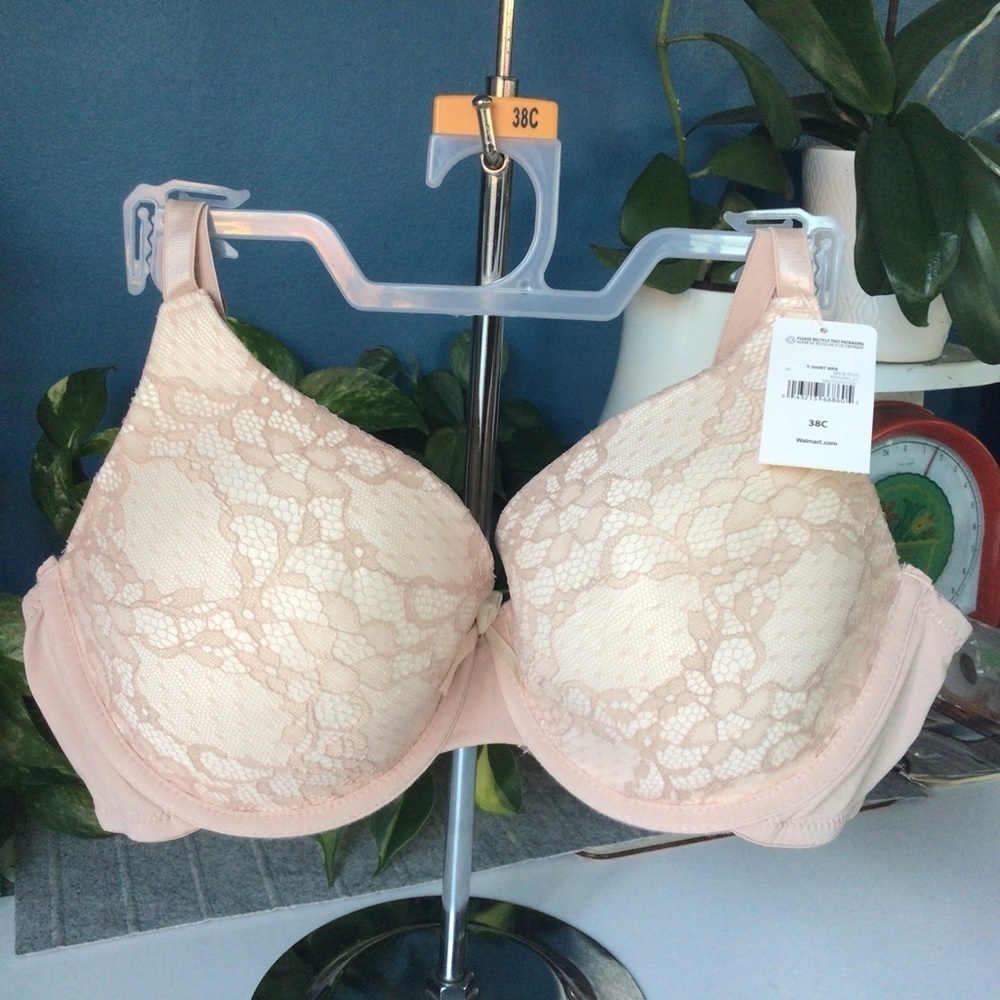 Light Pink Lace Underwire Bra